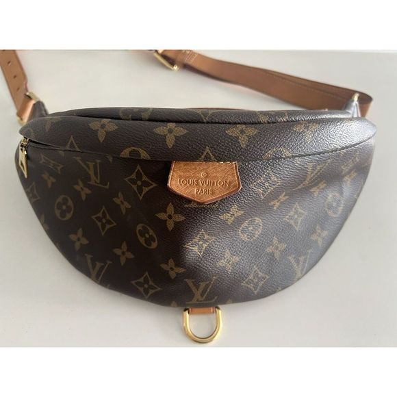 Louis Vuitton LV Monogram Bum Bag Waist Belt Crossbody Brown Canvas - Picture 1 of 9